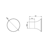 Zen Ss316L Nero Robe Hook - Brushed Nickel